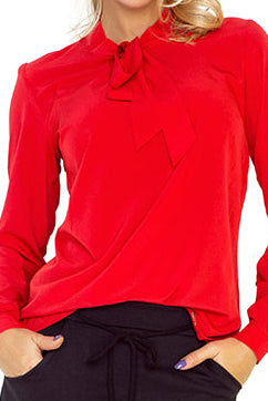 Blouse with bond - red 140-3